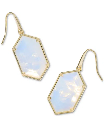 Kendra Scott 14k Gold-plated Hallie Drop Earrings In Gold Opalite Illusion