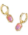 Kendra Scott 14k Gold-plated Hallie Huggie Earrings In Gold Sunrise Watercolor Illusion