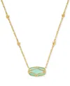 Kendra Scott 14k Gold-plated Lattice-framed Mother-of-pearl 19" Adjustable Pendant Necklace