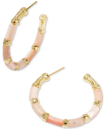 Kendra Scott 14k Gold-plated Medium Mixed Bead C-hoop Earrings, 1.27"