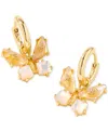 Kendra Scott 14k Gold-plated Mixed Stone Butterfly Charm Huggie Hoop Earrings In Gold