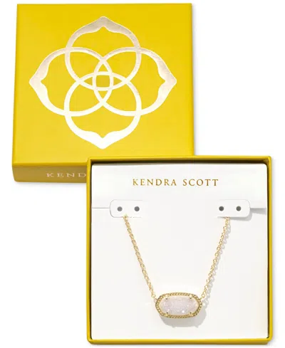 Kendra Scott Stone Pendant Necklace, 15" + 2" Extender In Gold Ivory