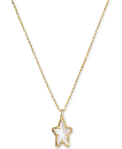 Kendra Scott 14k Gold-plated Mother-of-pearl Star 19" Pendant Necklace In Multi