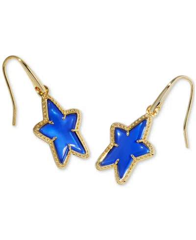 Kendra Scott 14k Gold-plated Mother-of-pearl Star Drop Earrings In Multi