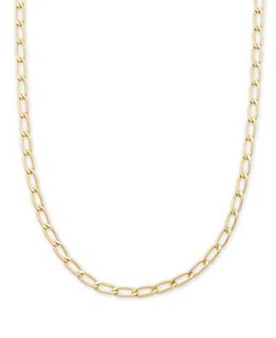 Kendra Scott 14k Gold Plated Over Brass Merrick Chain Necklace In Brown