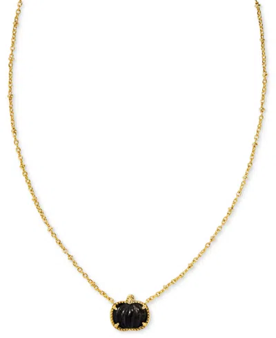 Kendra Scott 14k Gold-plated Pumpkin 19" Adjustable Pendant Necklace In Gold Golde