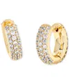Kendra Scott Mikki Pave Huggie Hoop Earrings In Gold Metal