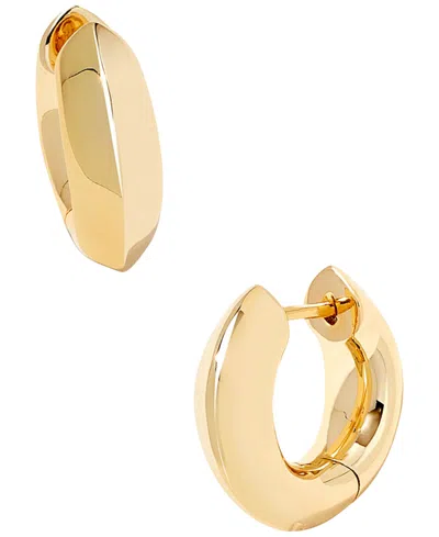 Kendra Scott 14k Gold-tone Over Brass Mikki Metal Huggie Earrings