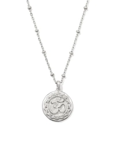 Kendra Scott 14k Gold-tone Over Brass Pendant Necklace In Silver