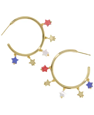 Kendra Scott Camila Star Charm Hoop Earrings In Gold
