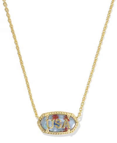 Kendra Scott 14k Gold-plated Elisa Usa Short Pendant Necklace