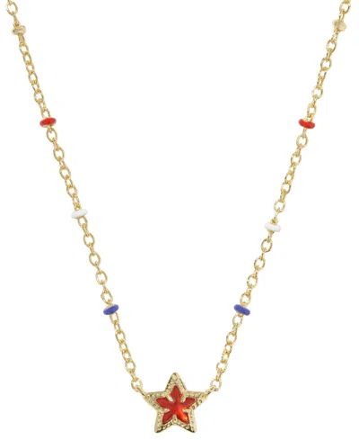 Kendra Scott 14k Gold-plated Mini Cassidy Short Pendant Necklace In Pattern