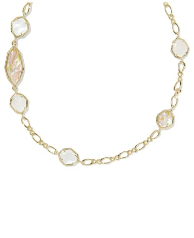 Kendra Scott 14k Gold-plated Ophelia Long Strand Necklace In Orange