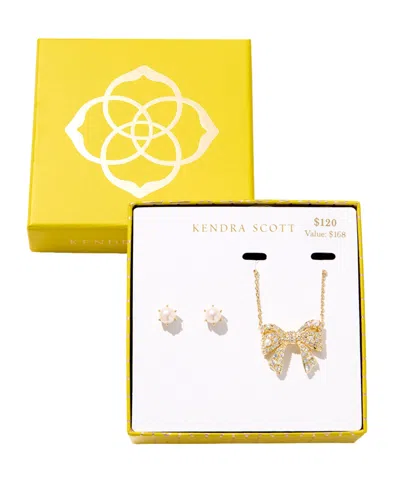 Kendra Scott Krista Bow Ashton Gift Set In Gold