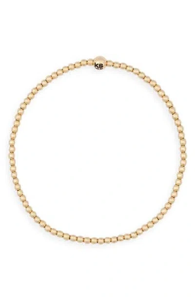Kendra Scott 2mm Beaded Stretch Bracelet In Gold