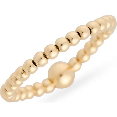 Kendra Scott 2mm Beaded Stretch Ring In Gold