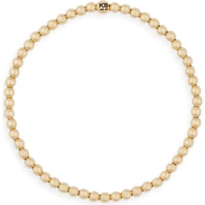 Kendra Scott 3mm Beaded Stretch Bracelet In Gold