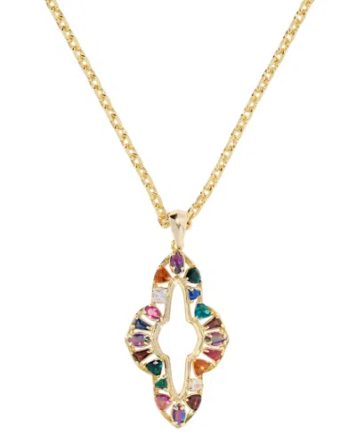 Kendra Scott Abbie Crystal Long Pendant In Gold