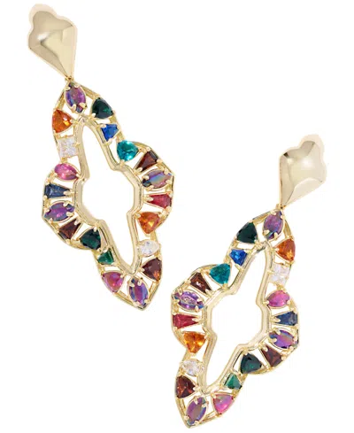 KENDRA SCOTT ABBIE CRYSTAL & IMITATION PEARL STATEMENT EARRINGS