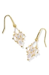 Kendra Scott Abbie Crystal Drop Earrings In Gold