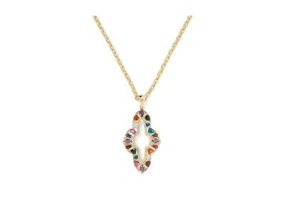 Kendra Scott Abbie Crystal Long Pendant In Gold