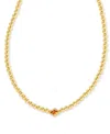 Kendra Scott Abbie Mother Of Pearl Beaded Choker Necklace, 13.5 - 17.5 In Gld Mrbld