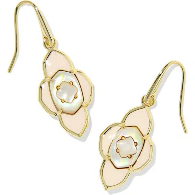 Kendra Scott 14k Gold-plated Abbie Medallion Small Drop Earrings