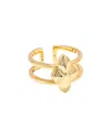 Kendra Scott Abbie Metal 14k Plated Double Band Ring In Gold