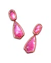 Kendra Scott Women's Camry Enamel Frame Statement Earrings In Gold/azalea Illusion In Gold Azale