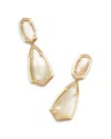 Kendra Scott Camry Statement Earrings In Gold/natural Mother Of Pearl