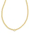 Kendra Scott Abbie Mother-of-pearl Pendant Bead Necklace In Gold/natural Mother Of Pearl