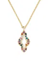 Kendra Scott Abbie Stone Open Frame Pendant Necklace, 16-19 In Gold