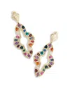 Kendra Scott Abbie Stone Open Frame Statement Earrings In Multi/gold