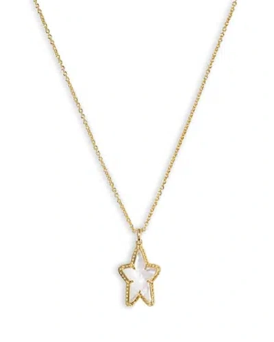 Kendra Scott Ada Mother Of Pearl Star Pendant Necklace In 14k Gold Plated, 19