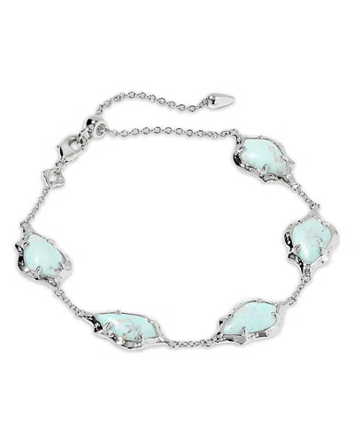 Kendra Scott Adriana Scallop Frame Delicate Chain Bracelet In Multi