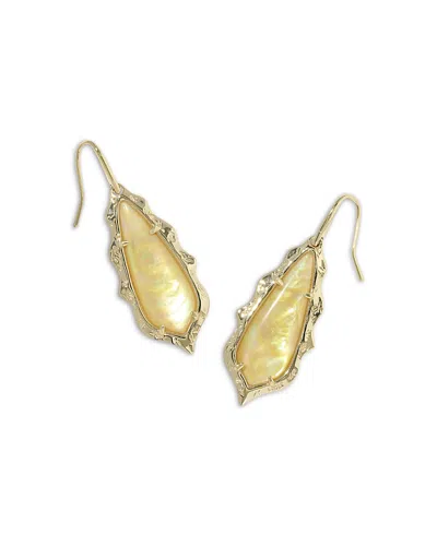 Kendra Scott Adriana Scallop Frame Drop Earrings In Gold