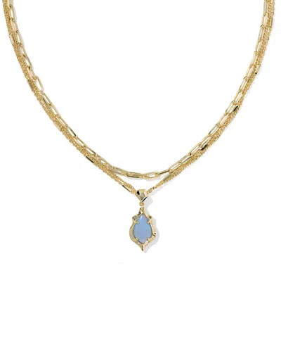 Kendra Scott Adriana Scallop Frame Multi Strand 14k Gold Over Brass Necklace