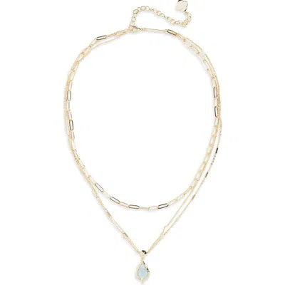 Kendra Scott Adriana Scallop Multistrand Necklace In Gold