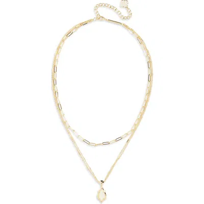 Kendra Scott Adriana Scallop Multistrand Necklace In Gold