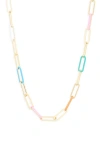 Kendra Scott Ainsley Paper Clip Chain Necklace In Gold
