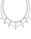 Kendra Scott Alexa Cz Multi Strand Necklace In Metallic
