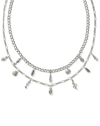 Kendra Scott Alexa Cz Multi Strand Necklace In Metallic