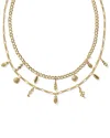 Kendra Scott Alexa Cz Multi Strand Necklace In Gold