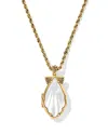 Kendra Scott Alexa Locket Pendant Short Necklace In Gold