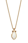 Kendra Scott Alexa Locket Pendant Short Necklace In Gold