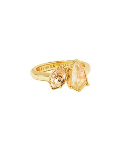 Kendra Scott Alexandria 14k Plated Mixed Stones Cocktail Ring In Gold