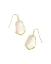 Kendra Scott Alexandria Drop Earrings In 14k Gold Plated In Gold/iridescent Rock Crystal