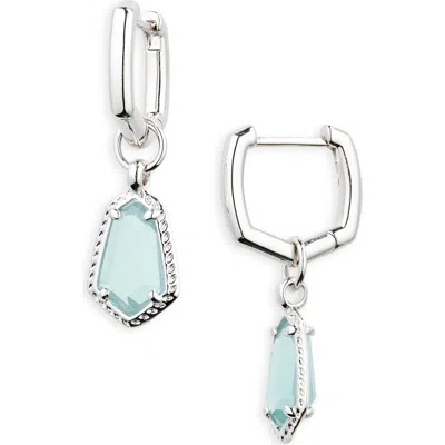 Kendra Scott Alexandria Geometric Drop Huggie Hoop Earrings In Blue