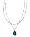 Kendra Scott Alexandria Mother Of Pearl Multi Strand Necklace In Metallic