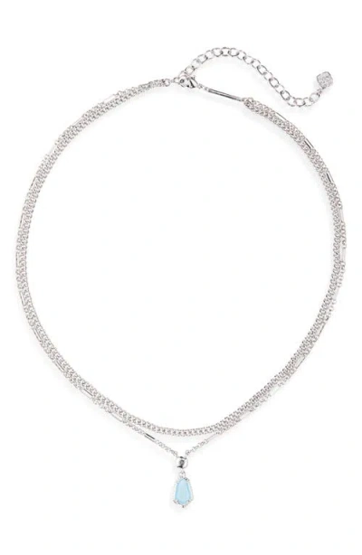 Kendra Scott Alexandria Pendant Layered Necklace In Metallic